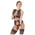 Cottelli Bondage - lenjerie dantelată (set 4 piese) - L