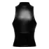 Noir - top lucios cu fermoar (negru)
