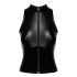 Noir - top strălucitor cu fermoar (negru) - L