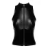 Noir - top lucios cu fermoar (negru) - L