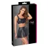 Cottelli - set cu top mat cu șireturi și fustă mini (negru)
