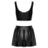 Cottelli - set cu top mat cu șireturi și fustă mini (negru)