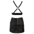 Cottelli - set top și minijupă din piele artificială (negru)