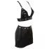 Cottelli - set top și minijupă din piele artificială (negru)