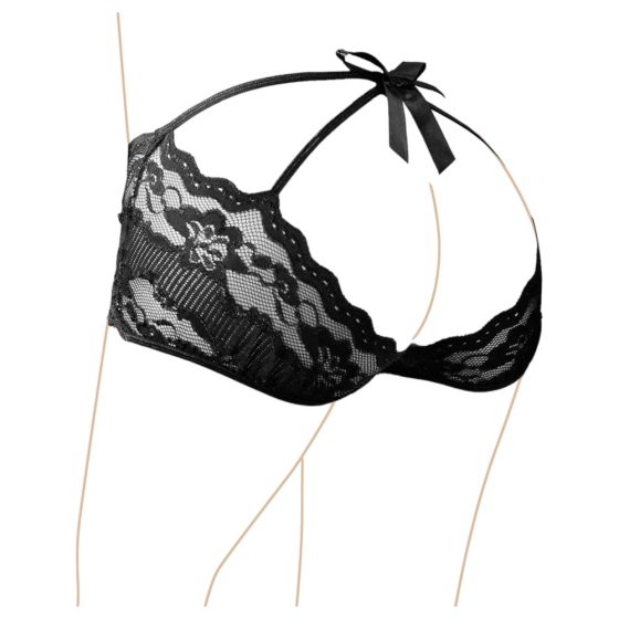 Cottelli - Bikini franceză, picantă, din dantelă (negru) - M