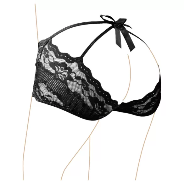 Cottelli - Chiloți tanga dantelă sexy - negru - L