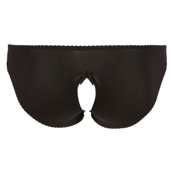 Cottelli Plus Size - Chiloți deschiși, cu dantelă (negru) - XL