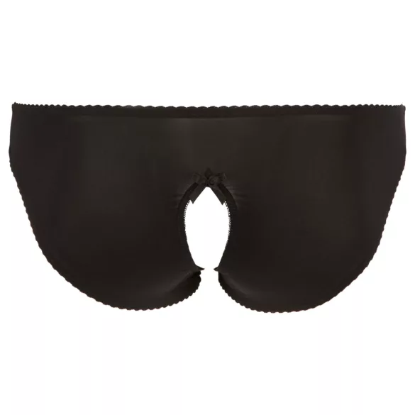 Cottelli Plus Size - chiloți din dantelă, deschiși (negru) - XL