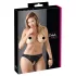 Cottelli Plus Size - chiloți din dantelă, deschiși (negru) - 4XL