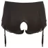 Cottelli Plus Size - chiloți deschiși cu portjartier (negru)