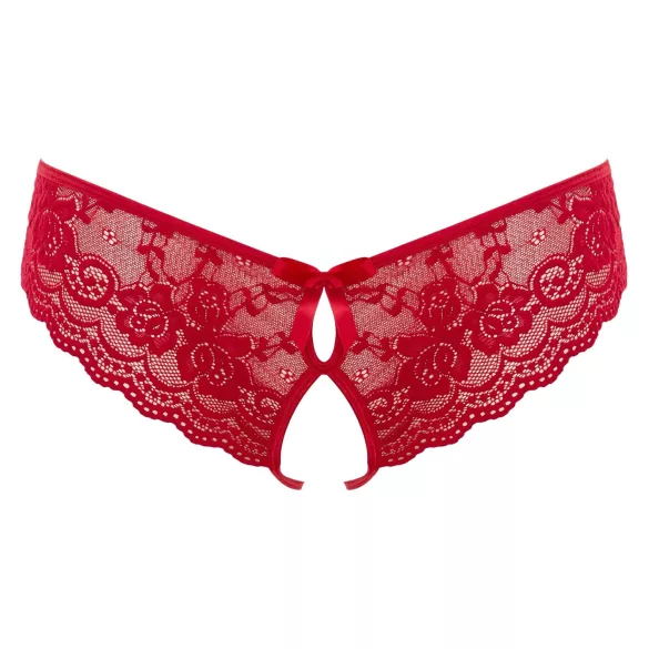 Cottelli - tanga damă deschisă cu fundiță - roșu