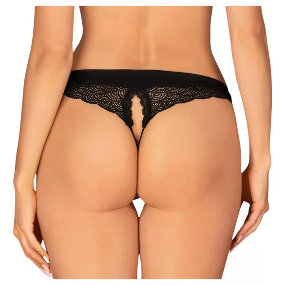 Obsessive Chemeris - tanga deschisă (negru) - M/L