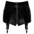 Noir - pantalon scurt lucios cu portjartier (negru) - M