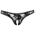 Cottelli - Tanga sexy din dantelă - negru - L