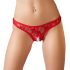 Cottelli - Tanga sexy din dantelă roșie - XL