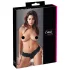 Cottelli - Tanga din dantelă cu perle - negru - XL