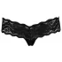 Cottelli - Tanga din dantelă cu perle - negru - XL