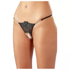   Cottelli - tanga deschisă - design floral strălucitor - M/L