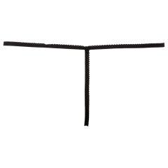 NO:XQSE - Tanga cu dantelă deschisă - negru (S-L)