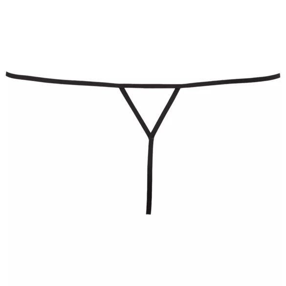 Cottelli - Tanga damă deschis cu strasuri - negru - M/L