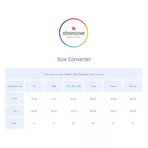 Obsessive Intensa - tanga dantelă cu bretele duble - negru