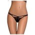 Obsessive Intensa - chiloți tanga din dantelă cu bretele duble (negru) - L/XL