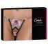 Cottelli - tanga damă brodată model crin - negru/alb
