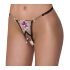 Cottelli - tanga luxos liliac brodat (negru-alb) - M/L
