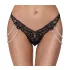 Cottelli - tanga de lux brodat cu perle (negru)