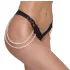 Cottelli - tanga de lux brodat cu perle (negru)