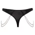 Cottelli - tanga de lux brodat cu perle (negru)