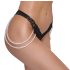 Cottelli - tanga de lux brodat cu perle (negru) - M/L