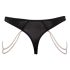 Cottelli - tanga de lux brodat cu perle (negru) - M/L