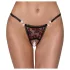 Cottelli - tanga de lux cu perle și trandafiri - negru