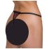 Cottelli - tanga de lux cu mărgele și trandafiri (negru) - M/L