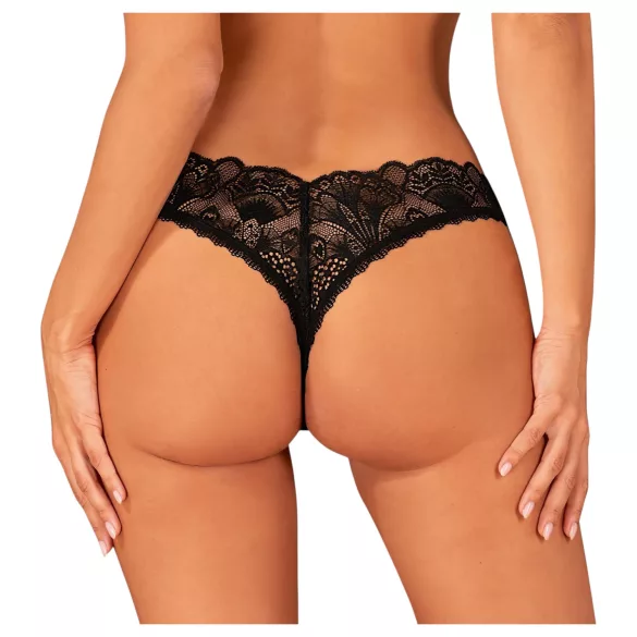 Obsessive - tanga deschisă sexy - dantelă neagră - M/L