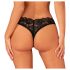 Obsessive Donna Dream - tanga deschisă cu dantelă (neagră) - M/L
