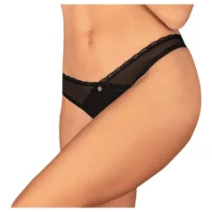 Obsessive - tanga deschisă - dantelă neagră - XL/XXL