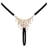 Cottelli - tanga deschis cu ornament - negru (S-L)