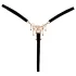 Cottelli - tanga deschis cu ornament - negru (S-L)