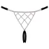 Cottelli - tanga deschis cu ornament argintiu - negru (S-L)