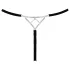 Cottelli - tanga deschis cu ornament argintiu - negru (S-L)