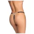 Cottelli - tanga deschis cu ornament argintiu - negru (S-L)