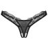 Obsessive - tanga transparentă, dantelată (negru)