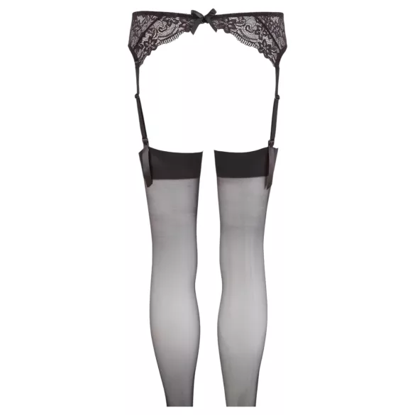 NO:XQSE - Set portjartier dantelă - negru