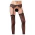 NO:XQSE - Set portjartiere dantelă - negru - M/L