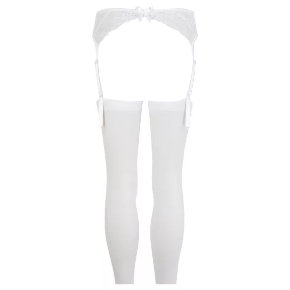 NO:XQSE - Set portjartier din dantelă - alb - M/L