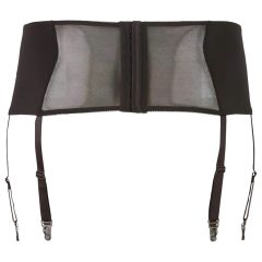   Cottelli Plus Size - portjartier din dantelă cu corset (negru)