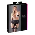 Cottelli Plus Size - portjartier cu dantelă și șnur - negru - XL