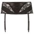 Cottelli Plus Size - portjartier dantelat și cu șireturi (negru) - XL